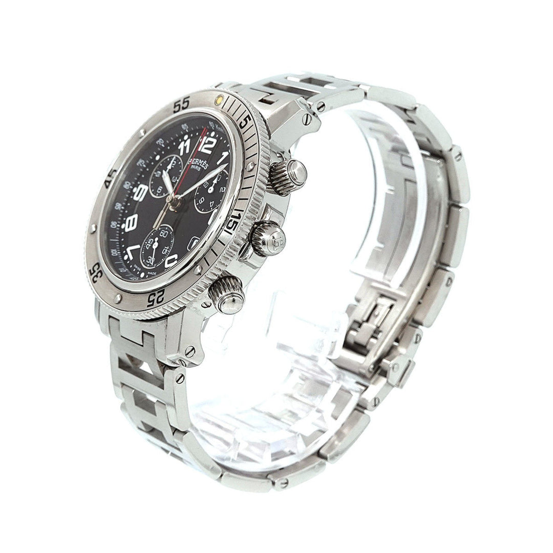 Top quality Hermes Clipper Diver Chronograph CL2 910 Vintage Men's Watch Date Black Dial Quartz diver