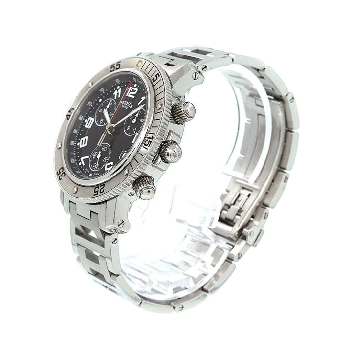 Top quality Hermes Clipper Diver Chronograph CL2 910 Vintage Men's Watch Date Black Dial Quartz diver