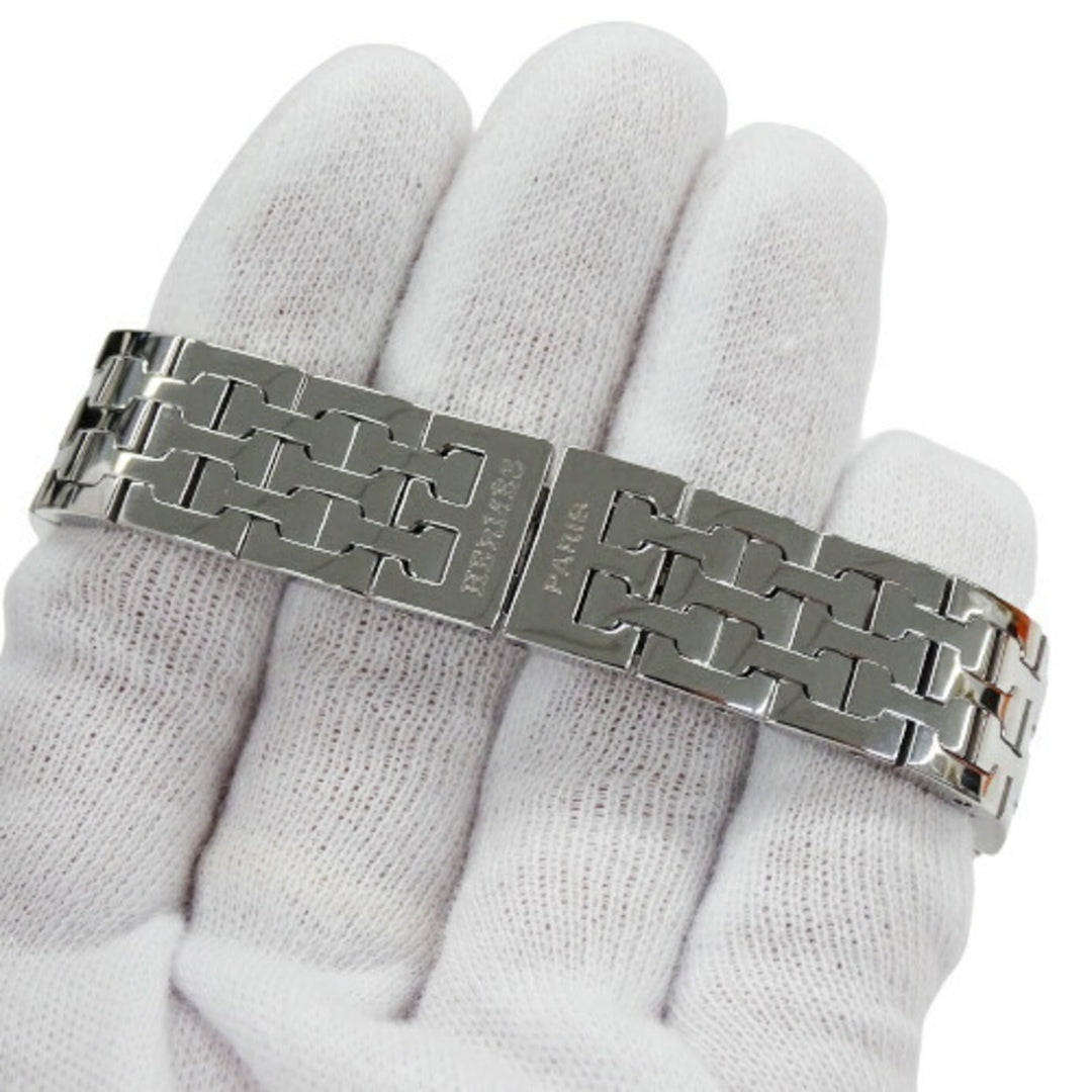 Top quality Hermes Watch Ladies H Quartz Stainless Steel SS HH1.210 Silver Ivory Polished