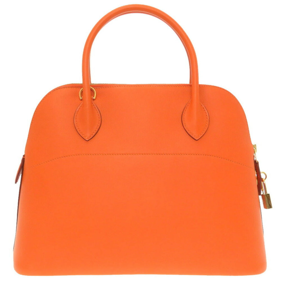 Premium Handmade Hermes Bored 31 Vogue River Orange  F Engraved Handbag Bag 0110 Premium Handmade Hermes