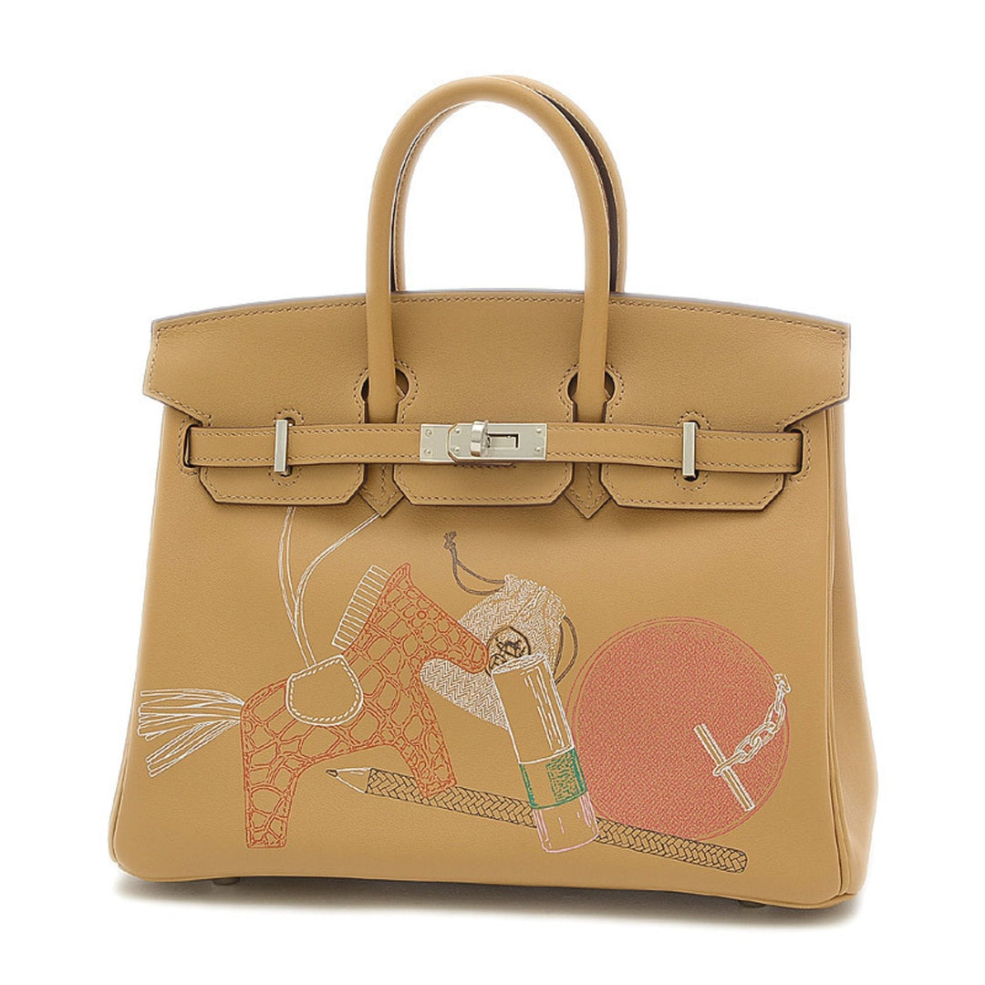 Hermes Birkin 25 In-N-Out Swift Biscuit Z Engraved Handbag