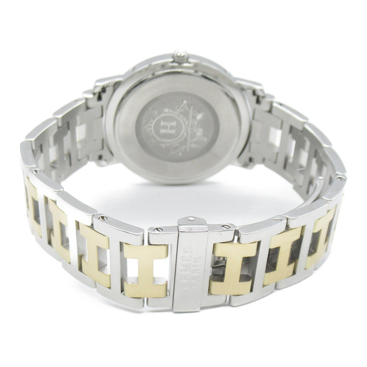 Top quality Hermes Clipper Wrist Watch Watch Wrist Watch CL6.720 Quartz Ivory Gold Plated Stainless Steel