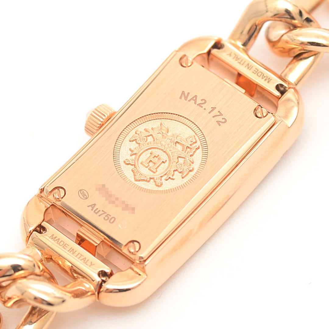Top quality Hermes Nantucket Women's Watch White Dial K18PG/Diamond Quartz NA2.172