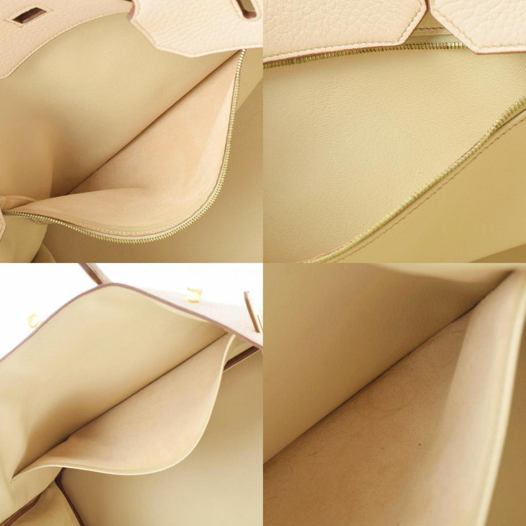 Top quality Hermes Birkin 40 Beige ??? E engraved (around 2001) Unisex Taurillon Clemence handbag