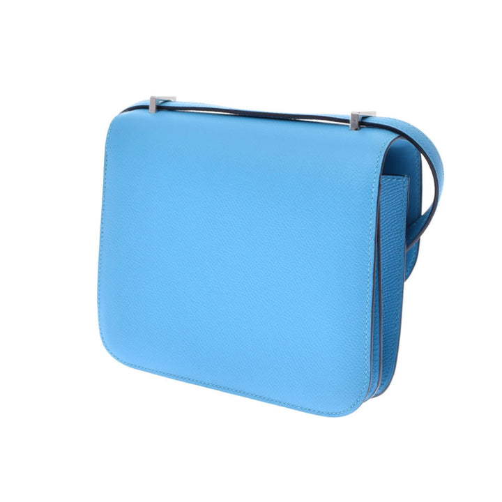 Top quality Hermes Constance Mini 18 Blue Nord D Engraved (around 2019) Women's Vaux Epson Shoulder Bag