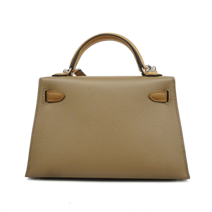 Top quality Hermes 2way Bag Kelly Mini Tricolor Z Engraved Vo Epson Biscuit Women's