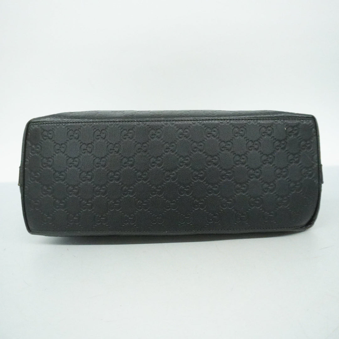 GUCCI sima 248895 Men's Leather Shoulder Bag Black