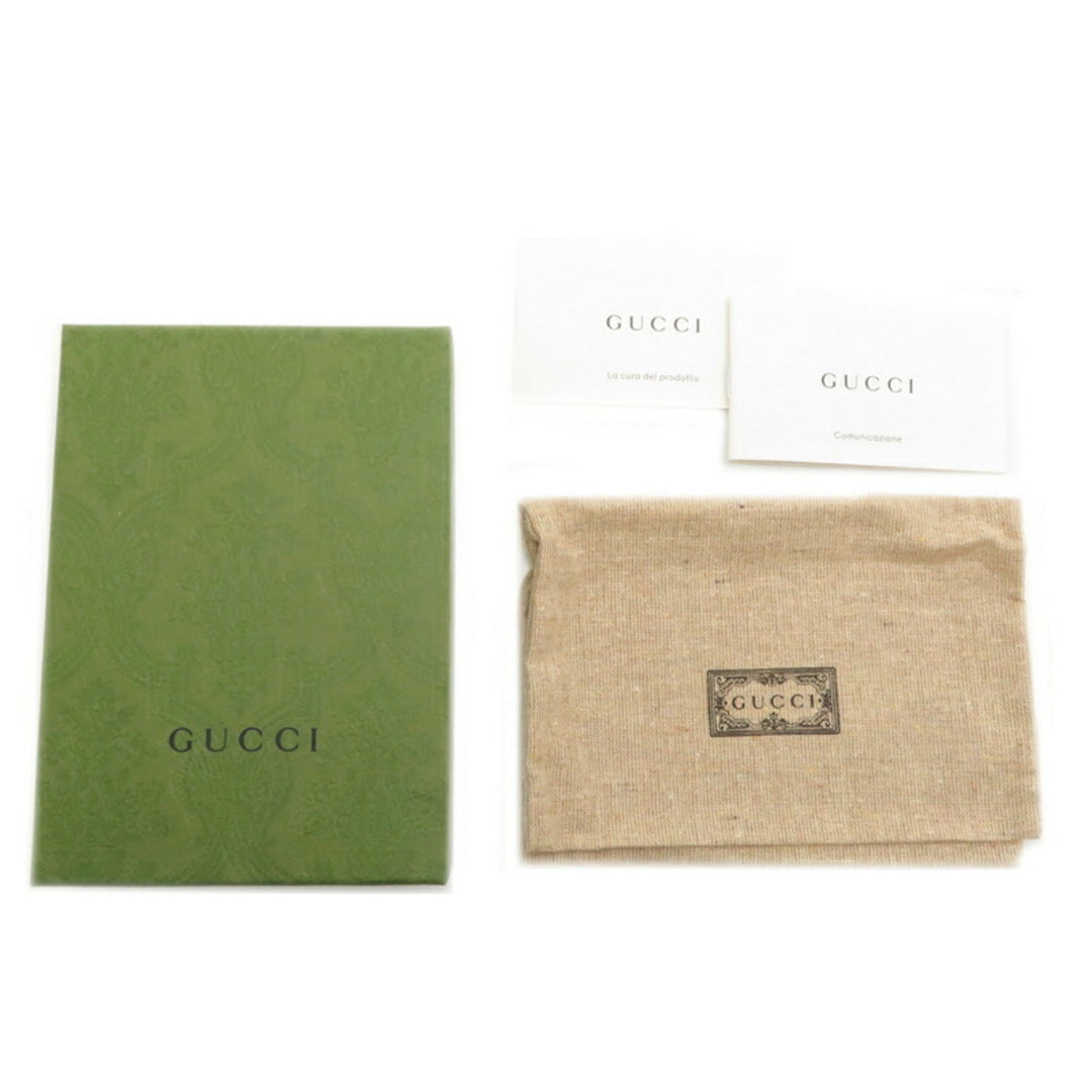 GUCCI Double G Zip Around Women's Coin Case 644412 Leather Beige