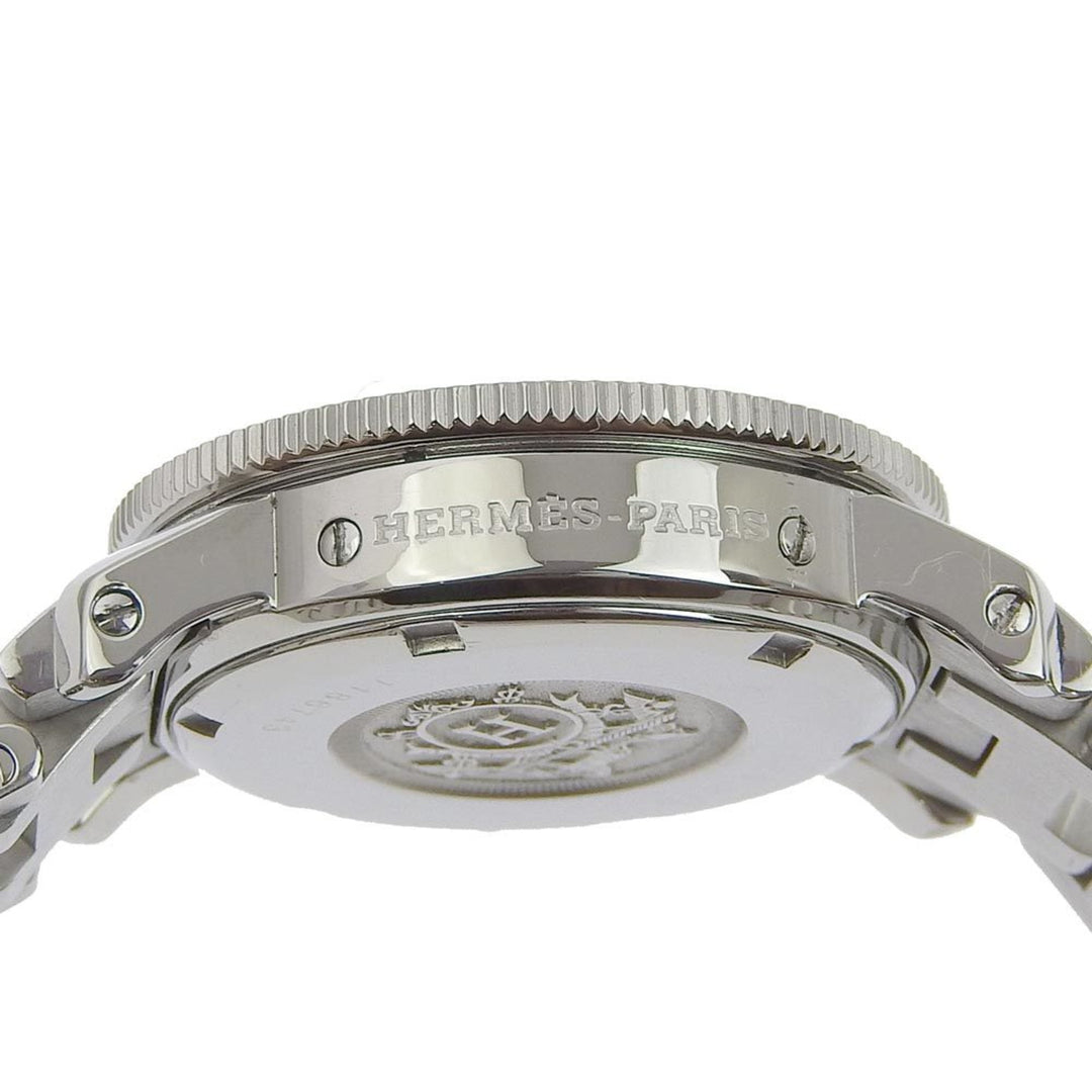 Top quality Hermes Clipper Watch Diver CL5.210 Stainless Steel Silver Quartz Analog Display Ladies Navy Dial