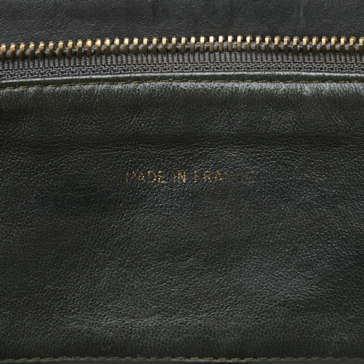 CHANEL matelasse here mark chain shoulder bag tote black gold lambskin ladies
