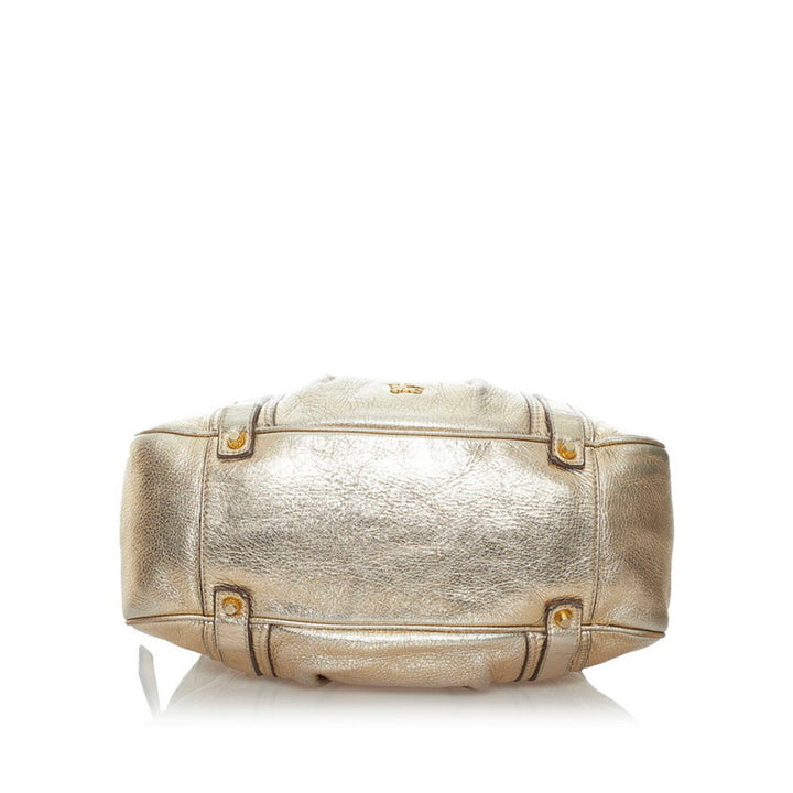 burberry handbag gold leather ladies BURBERRY