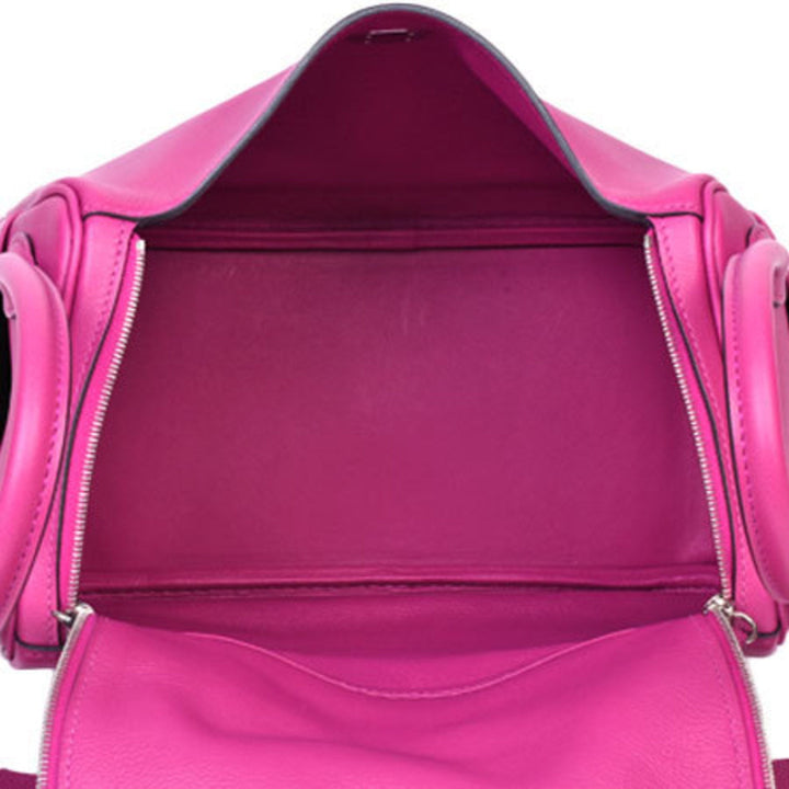 Top quality Hermes Handbag Lindy 26 Evercolor Rose Purple A Engraved (Made in 2017) 073430CK