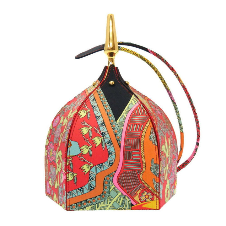 Top quality Hermes Art des Steppes Satin Red Shoulder Bag 0238 Top quality Hermes