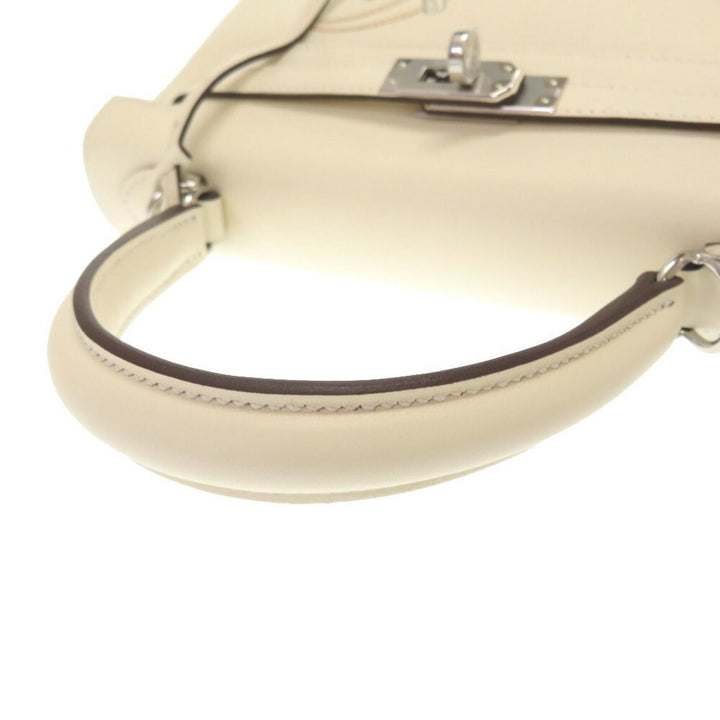 Top quality Hermes Kelly 25 Inner Stitch In-N-Out Vaux Swift Nata Z Engraved () Handbag White
