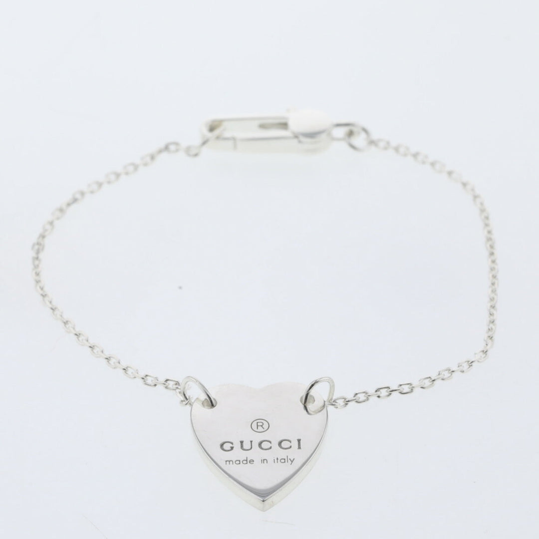 Gucci Bracelet Trademark Heart Pendant Silver 925 Ladies GUCCI
