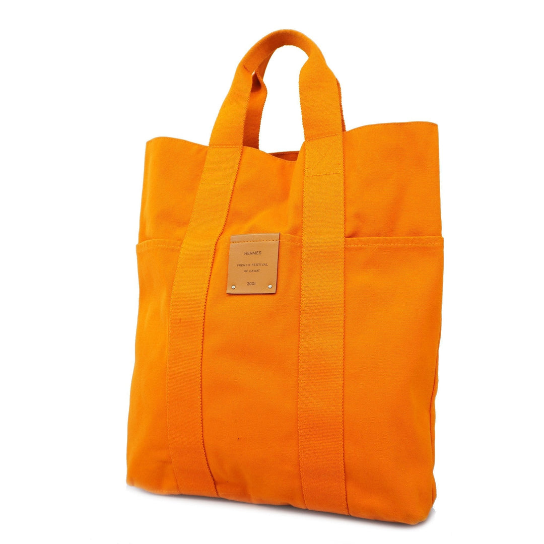 Premium Handmade Hermes Fool Tukabas French Festival Hawaii Limited Model Canvas Tote Bag