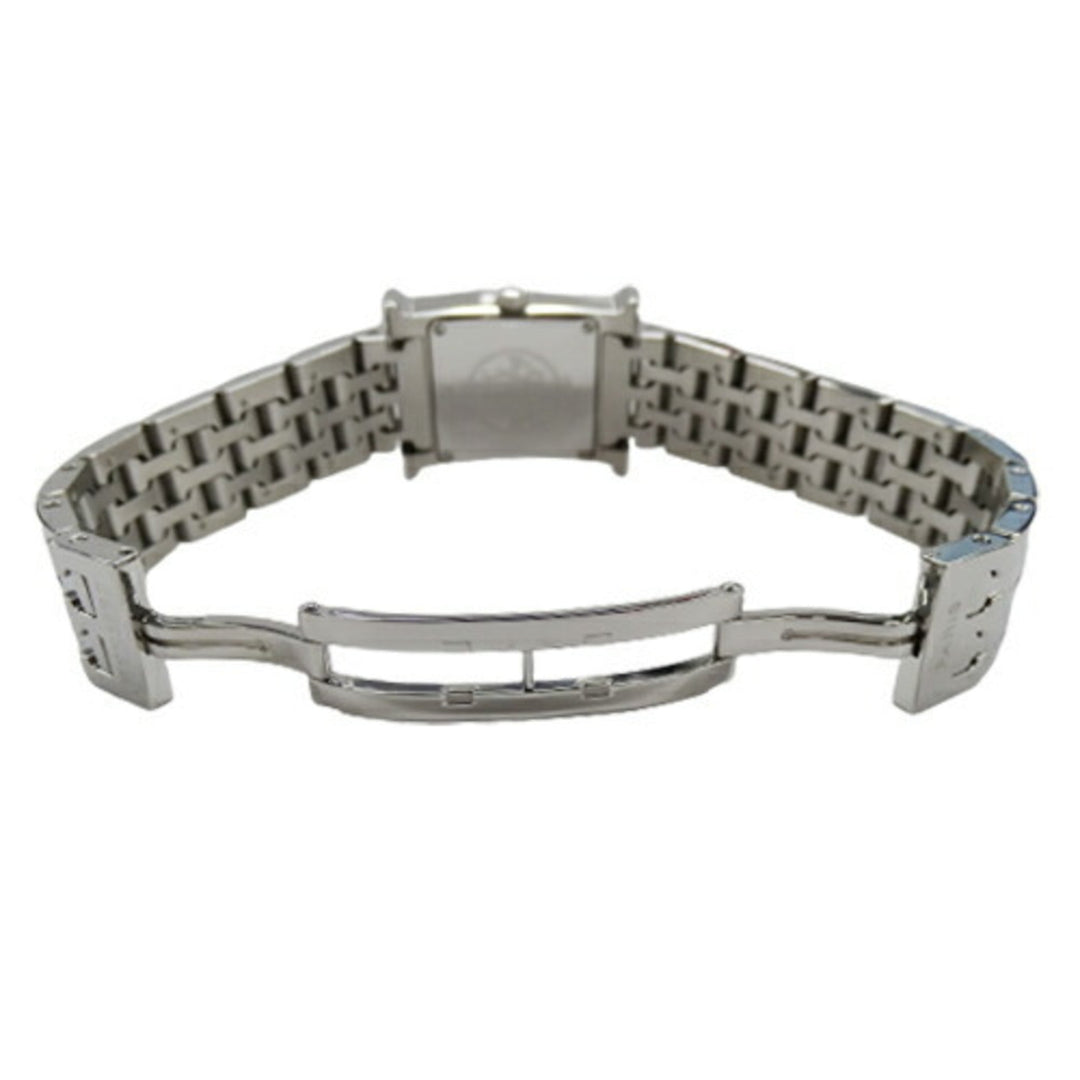 Top quality Hermes Watch Ladies H Quartz Stainless Steel SS HH1.210 Silver Ivory Polished