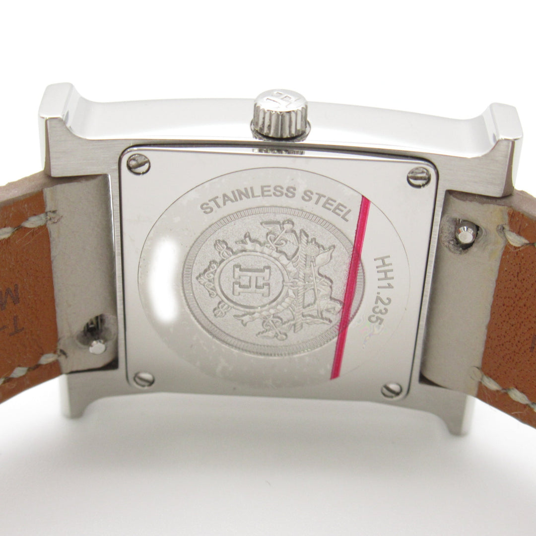 Top quality Hermes H Watch Diamond Bezel Wrist Watch Watch Wrist Watch HH1.235 Quartz White White shell Stainless Steel Leather b