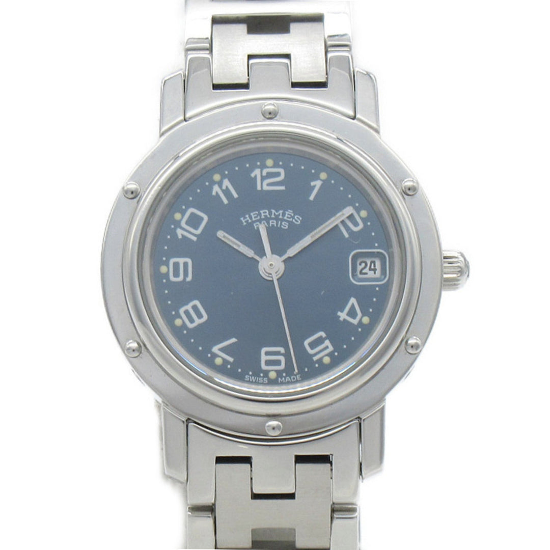 Hermes Clipper Wrist Watch Watch Wrist Watch CL4.210 Quartz Blue Stainless Steel