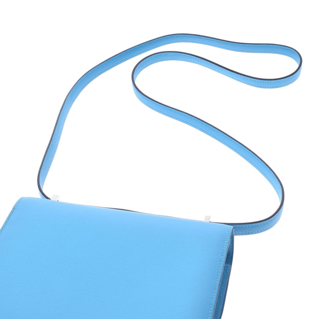 Top quality Hermes Constance Mini 18 Blue Nord D Engraved (around 2019) Women's Vaux Epson Shoulder Bag