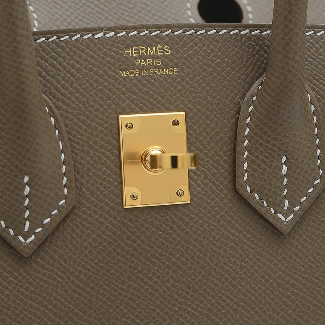 Top quality Hermes Birkin 25 Epsom Leather Handbag Etoupe Gray