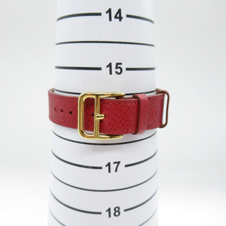 Top quality Hermes Medor Wrist Watch watch Wrist Watch ME1.201 Quartz White Gold Plated Stainless Steel Leather belt