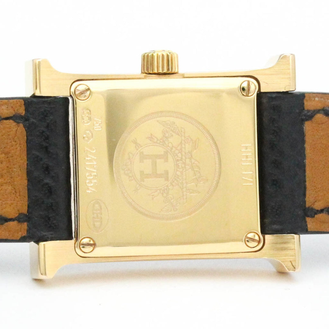 Top quality HermesPolished  H Watch Mini Diamond 18K Pink Gold Ladies Watch HH1.171 BF563408