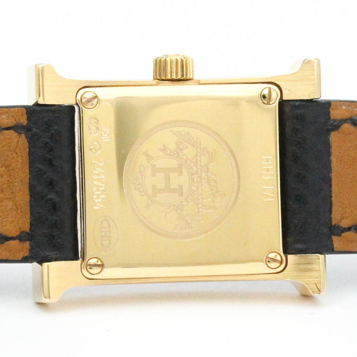 Top quality HermesPolished  H Watch Mini Diamond 18K Pink Gold Ladies Watch HH1.171 BF563408