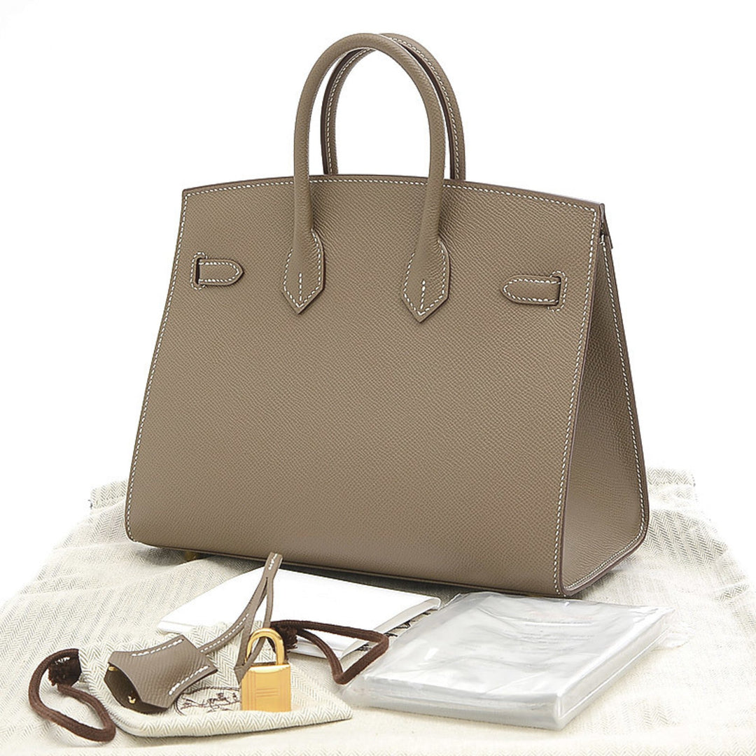 Top quality Hermes Birkin 25 Epsom Leather Handbag Etoupe Gray