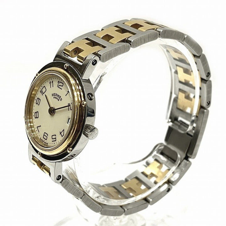 Top quality Hermes Clipper Quartz Ivory Dial Watch Ladies