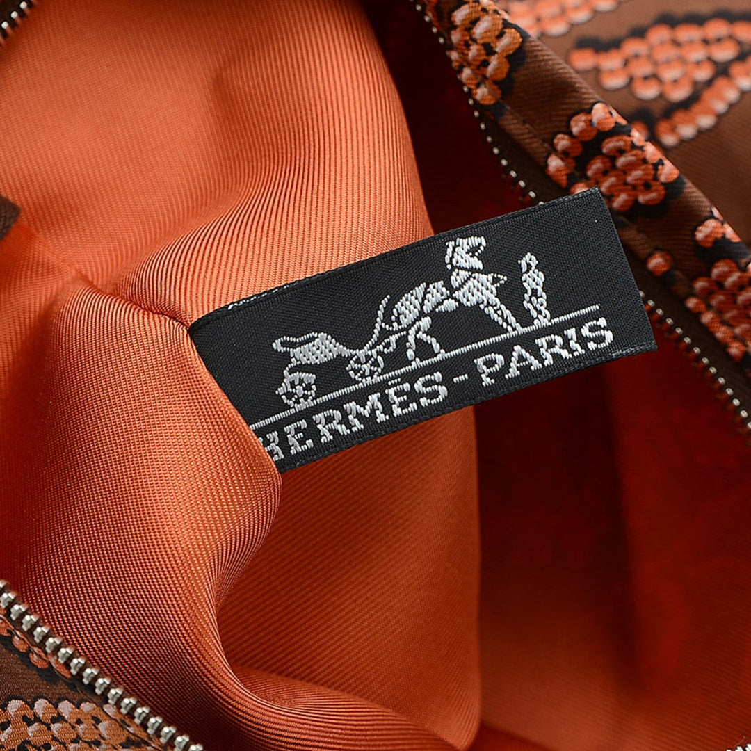 Top quality Hermes Silky City PM Amperle Silk Barenia Brown O Engraved Handbag