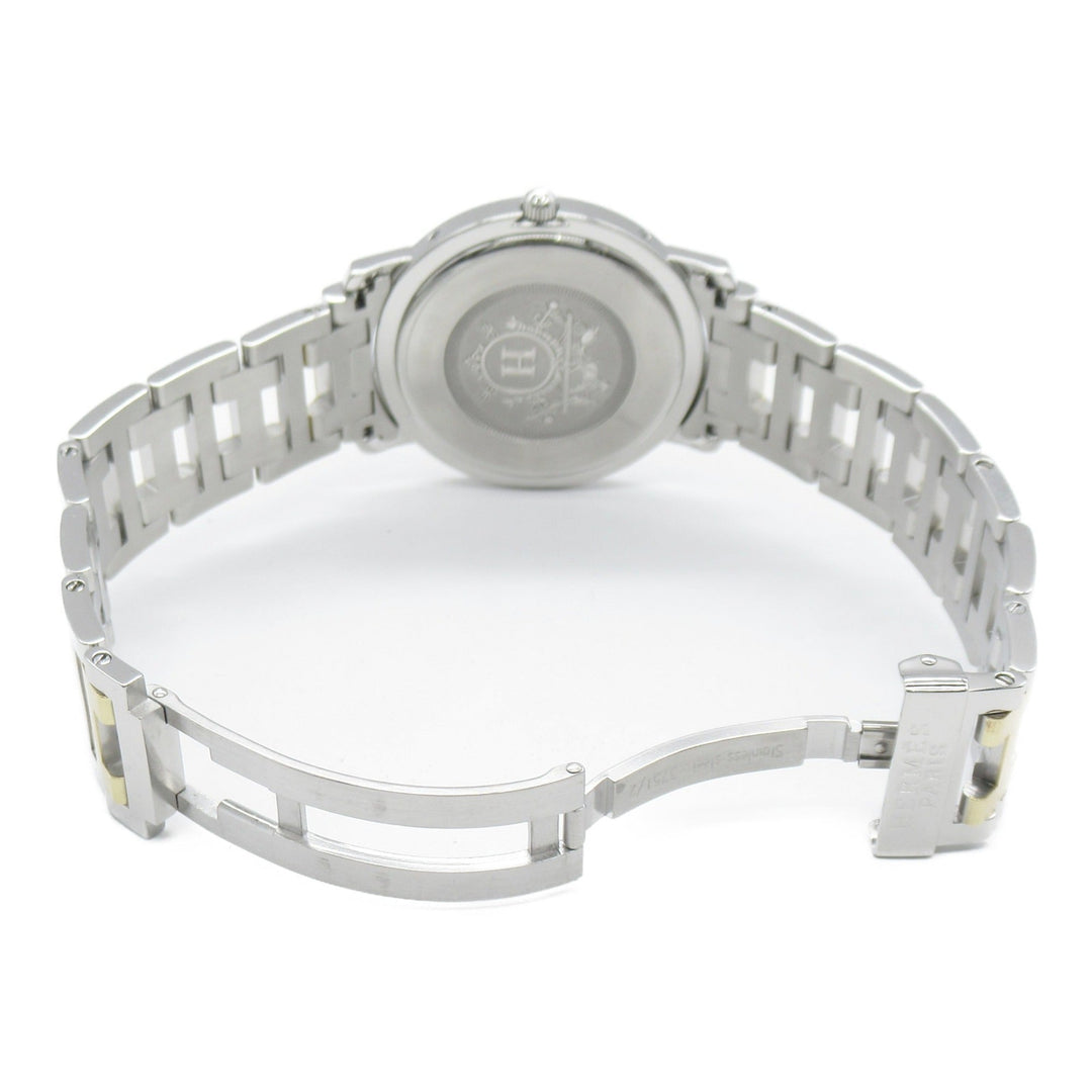 Top quality Hermes Clipper Wrist Watch Watch Wrist Watch CL6.720 Quartz Ivory Gold Plated Stainless Steel