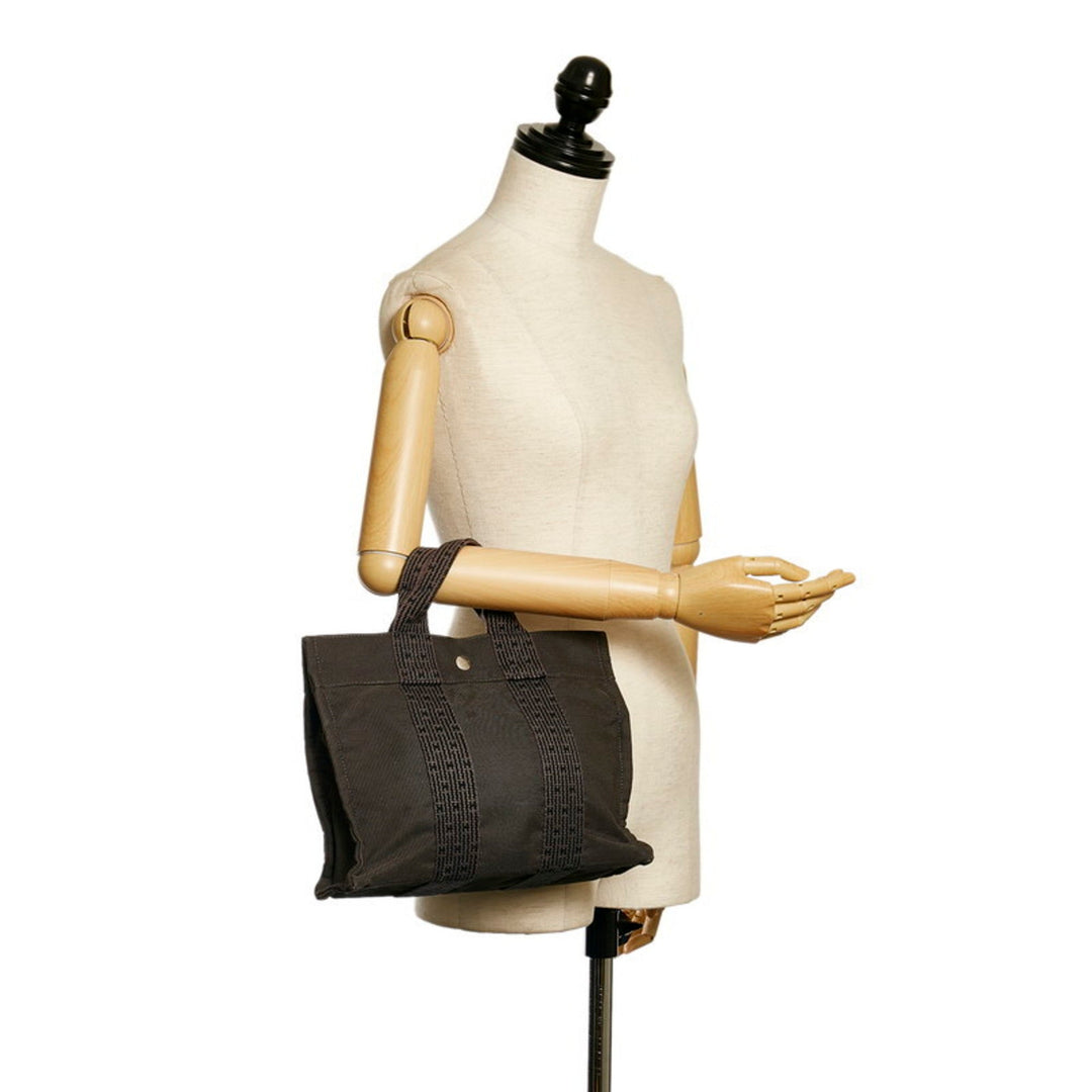 Top quality Hermes Yale Line PM Handbag Gray Canvas Women's Top quality Hermes