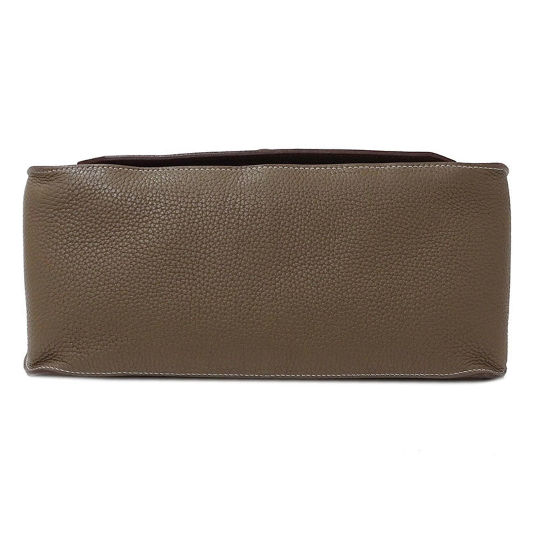 Top quality Hermes Bag Women's Shoulder Gypsier 34 Taurillon Clemence Etup Greige T Engraved