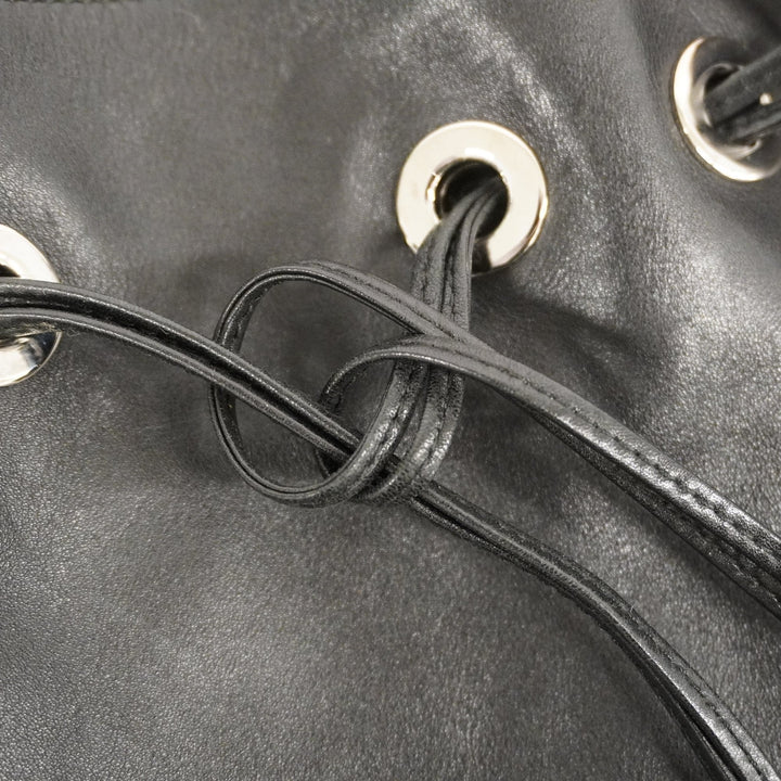 GUCCI  Bamboo Shoulder Bag 001 4006 Women's Leather Shoulder Bag Black