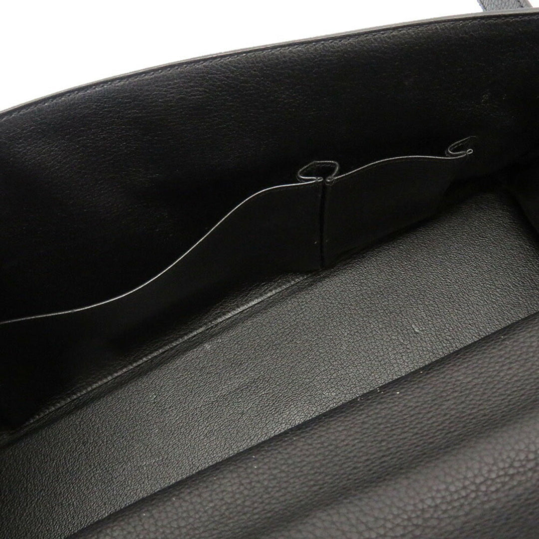 Top quality Hermes Shoulder Kelly Taurillon Clemence Black  M Engraved Handbag 0033 40