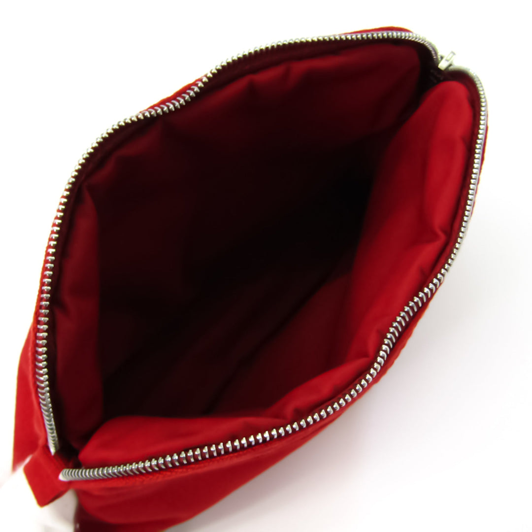Premium Handmade Hermes Bolide Women's Cotton,Leather Pouch Red Color