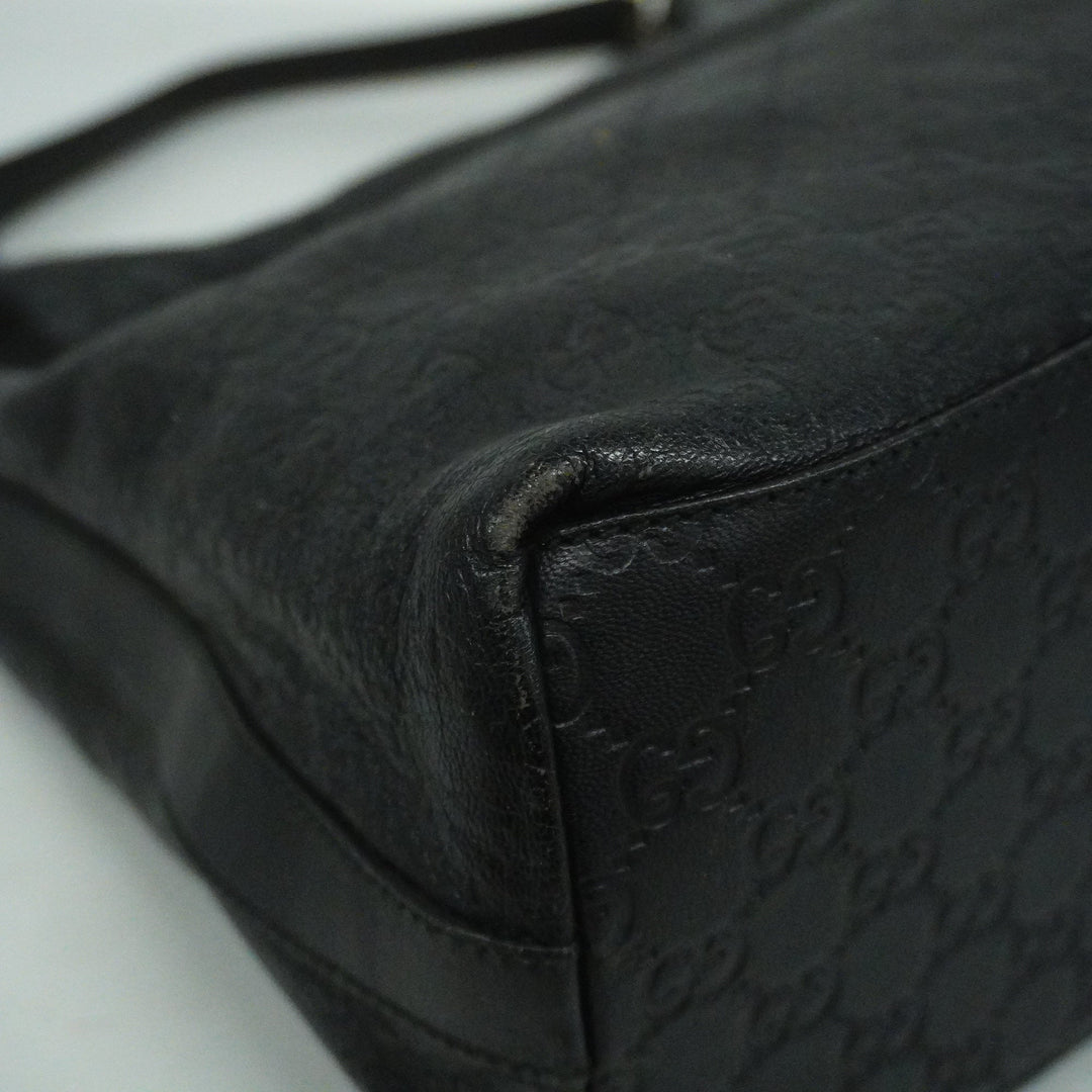 GUCCI sima 248895 Men's Leather Shoulder Bag Black