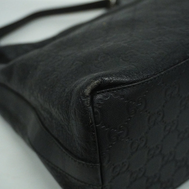 GUCCI sima 248895 Men's Leather Shoulder Bag Black