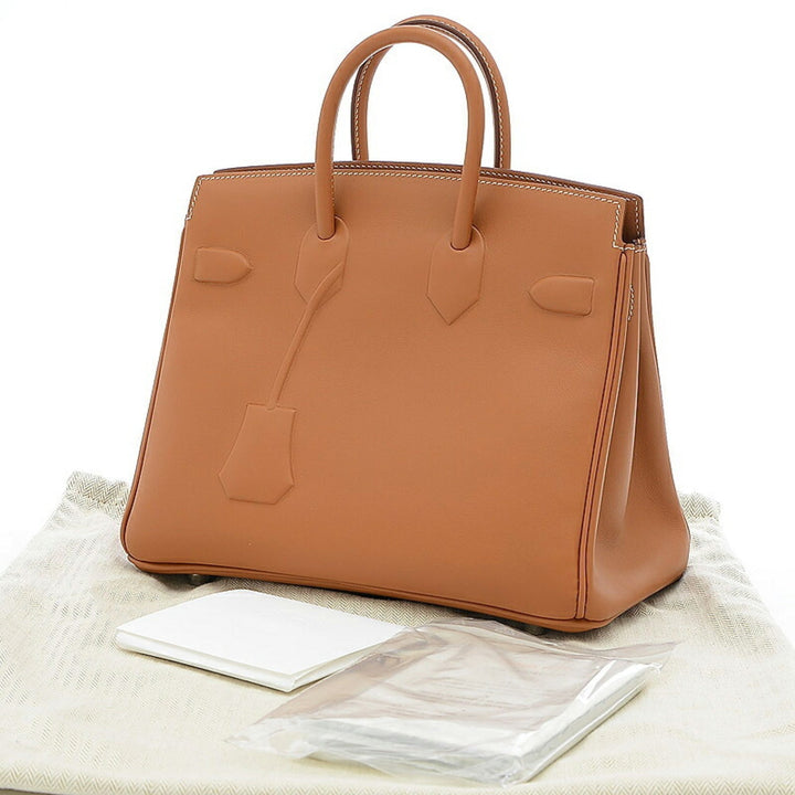Top quality Hermes Birkin Shadow 25 Swift Gold Z stamp Handbag