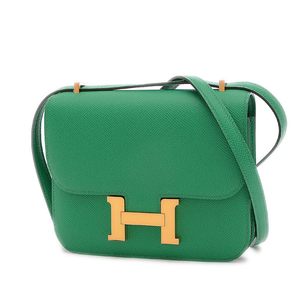 Hermes Constance Mini 18 Epson Veil Jade U Engraved Shoulder Bag