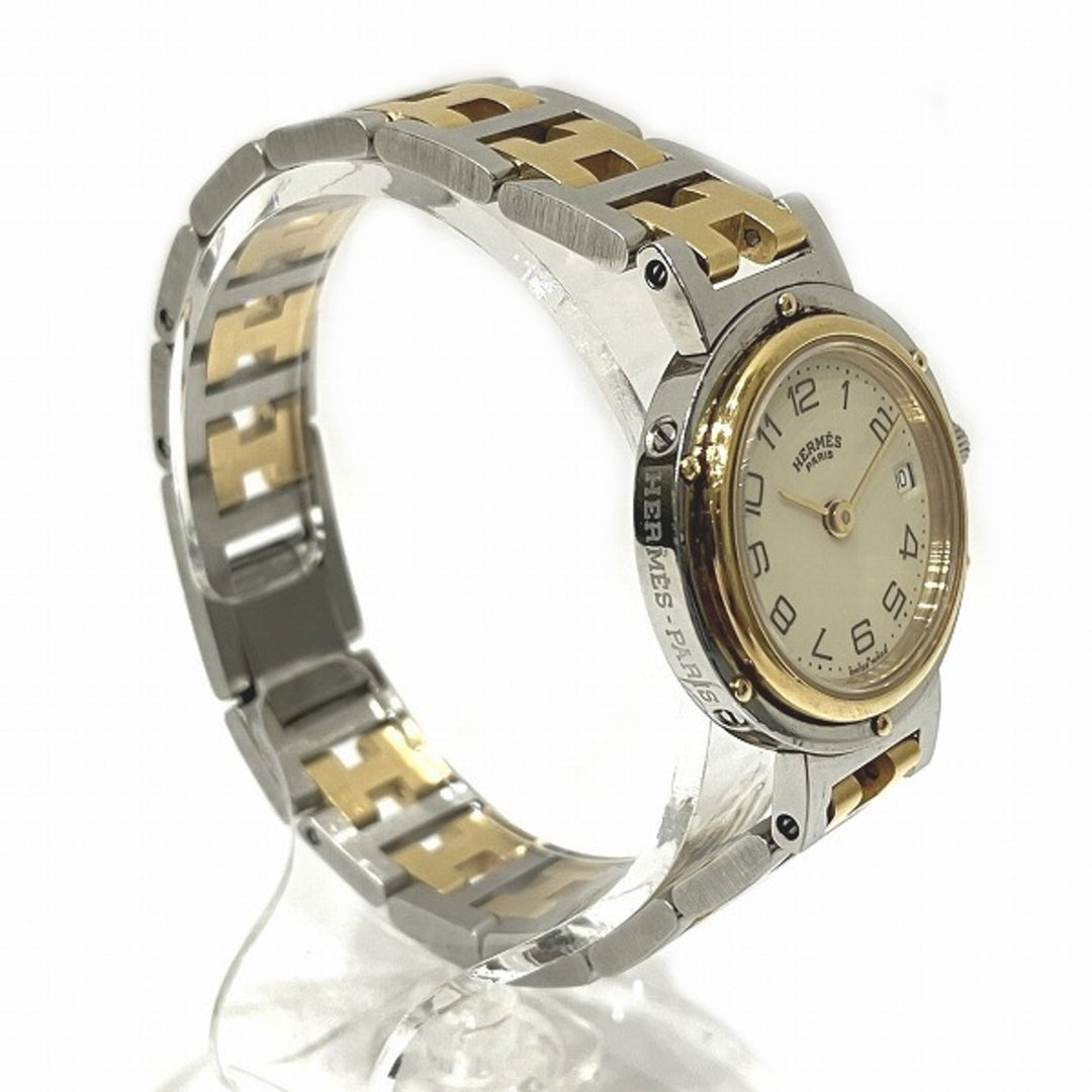 Top quality Hermes Clipper Quartz Ivory Dial Watch Ladies