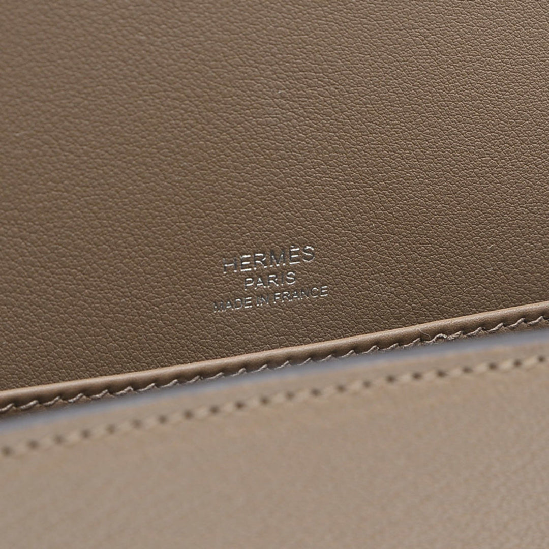 Top quality Hermes Geta Shoulder bag Chevre Etoupe Silver metal fittings U stamp
