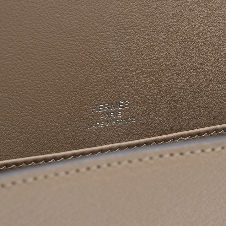 Top quality Hermes Geta Shoulder bag Chevre Etoupe Silver metal fittings U stamp