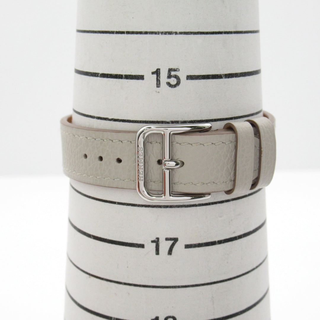 Top quality Hermes H Watch Diamond Bezel Wrist Watch Watch Wrist Watch HH1.235 Quartz White White shell Stainless Steel Leather b