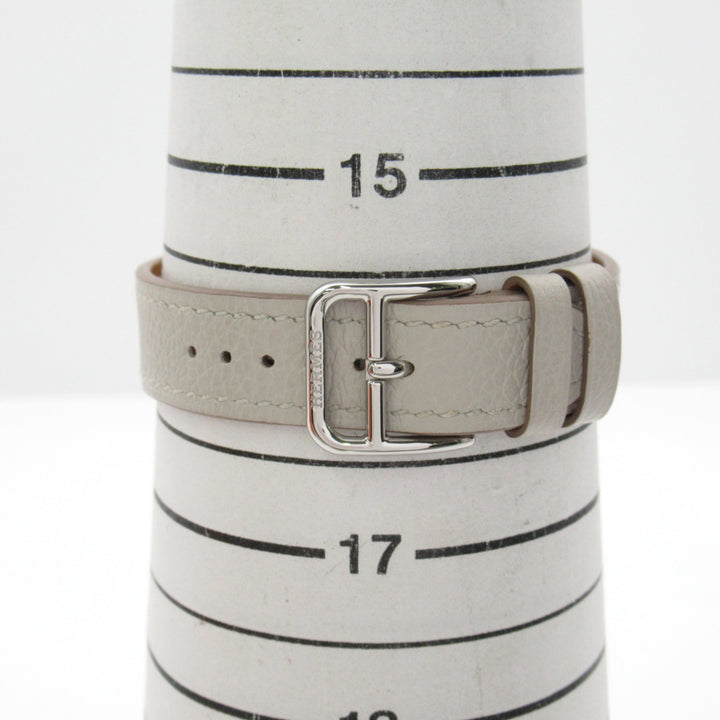 Top quality Hermes H Watch Diamond Bezel Wrist Watch Watch Wrist Watch HH1.235 Quartz White White shell Stainless Steel Leather b