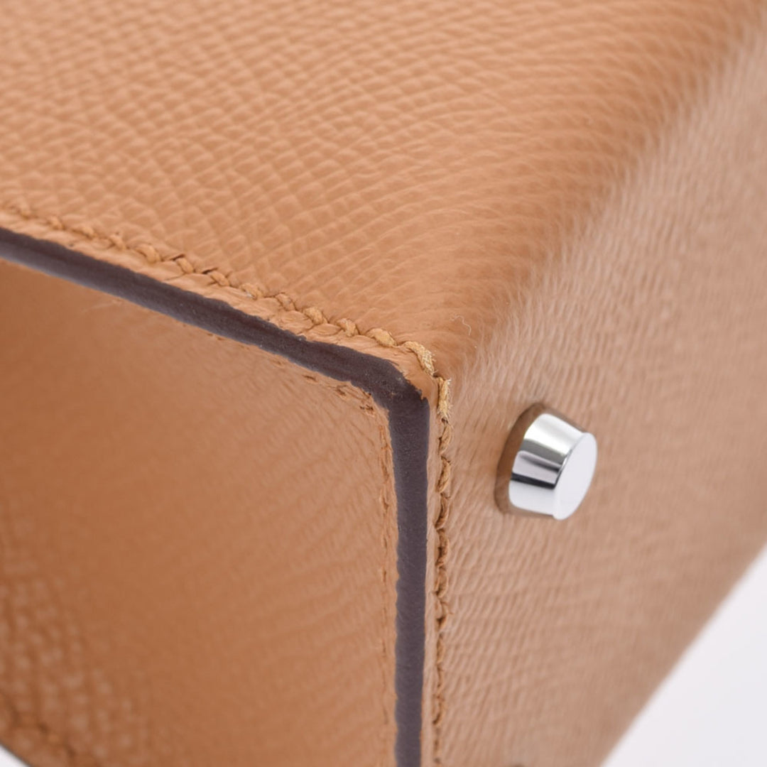 Top quality Hermes Mini Kelly 2 20 Shoulder Etoupe/Sesame Palladium Metal Fittings Z Engraved (around 2021) Women's Vaux Epsom Handbag