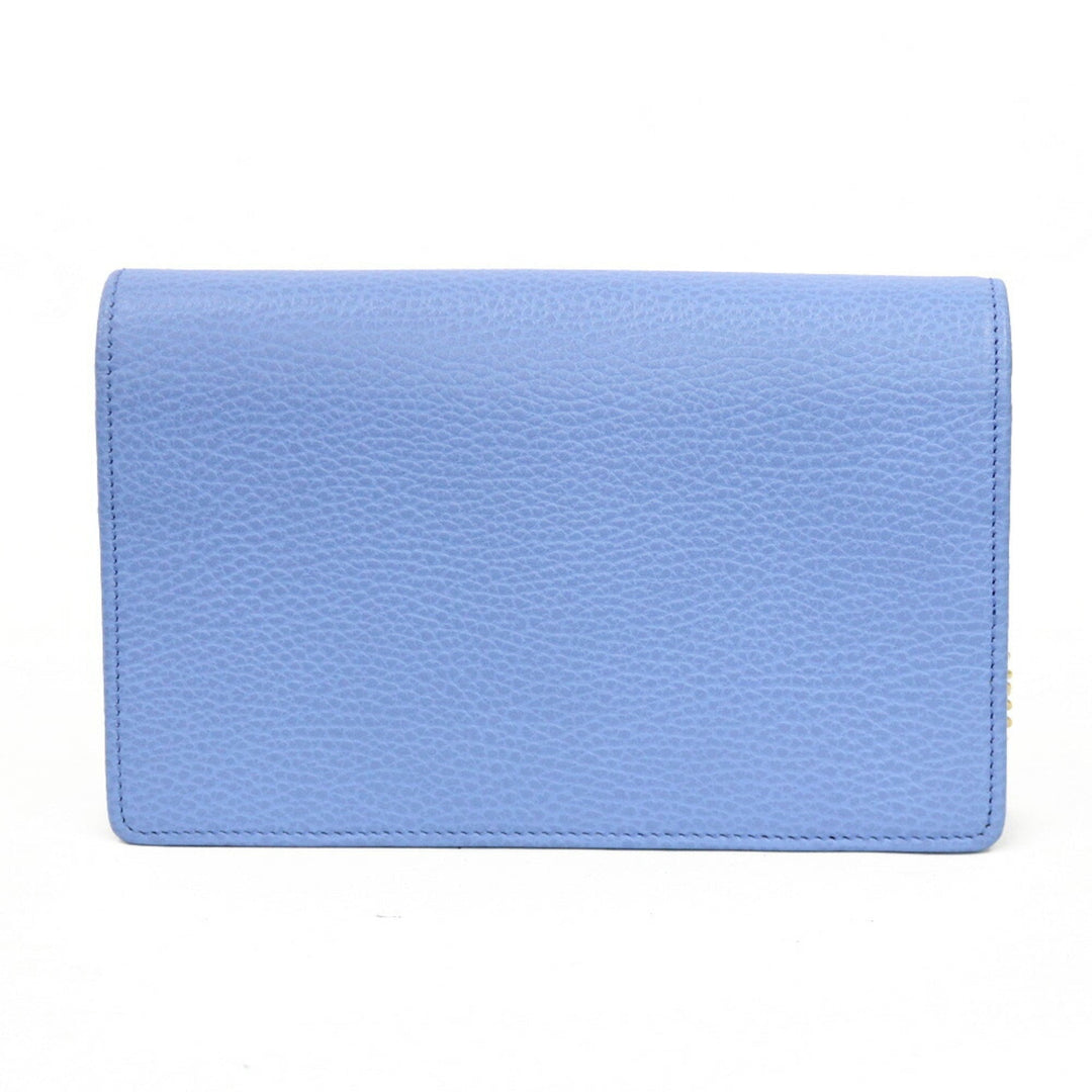 Gucci Shoulder Bag Marmont Chain Blue Ladies