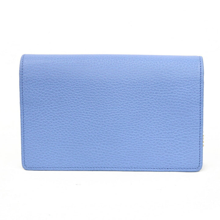 Gucci Shoulder Bag Marmont Chain Blue Ladies