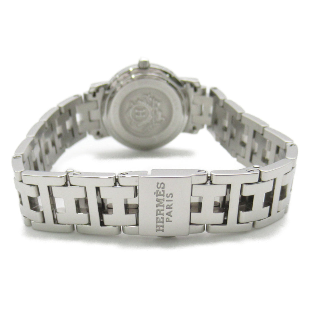 Premium Handmade Hermes Clipper Nacre Diamond Wrist Watch Wrist Watch CL4.230 Quartz White White shell Stainless Steel diamond